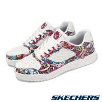 Skechers x Vexx 休閒鞋 Koopa-Volley 男鞋 白 彩色 皮革 聯名 微厚底 183502WMLT
