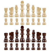 32pcs International Chess Pieces Wood Chess Game Replacement Entertainment Games