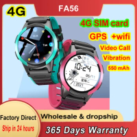 4G Kids Smart Watch GPS Tracker WIFI LBS Video Call SOS With Vibration Mute Mode 550MAH Waterproof Safe Children's Smartwatch