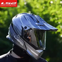 LS2 MX436 PIONEER EVO Twin Shield Motocross Helmet LS2 Motorcycle Helmets off road capacetes para moto capacete cross ECE