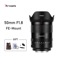 7artisans 50mm F1.8 STM Auto Focus Full-Frame Large Aperture Prime Lens For Sony FE ZVE10 A6400 A7C A7III A7IV A7SIII A7 II