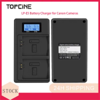 Topcine Dual LP-E5 Battery Charger,LPE5 Fast Charger for Canon EOS 500D 450D 1000D X2 X3 RebelXS Reb