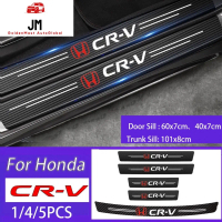 Pelekat Gentian Karbon, Mencegah Calar, Untuk Dipasang pada Tepi Pintu Honda CRV CR-V G3 G4 G4.5 G5