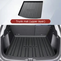 Car Trunk Mats For BYD ATTO 3 YUAN PLUS Waterproof Rear Backrest Protection Cushion TPE Trunk Tray Floor Mat Protective Pads