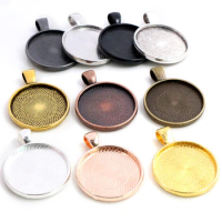 20mm 25mm 30mm Inner Size 10 Colors Plated Classic pattern series Fit 20 25 30mm Glass Cabochon Base Setting Tray