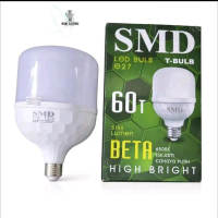 SMD Beta LED Bulb T-Bulb dari ukuran T5,T10,T15,T20,T30,T40,T50,T60.tipe E27  6500K Cahaya Putih Hig