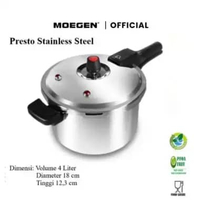 MOEGEN Presto Stainless Steel 4 Liter Pressure Cooker 4 LITER