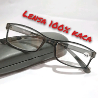 Kacamata Baca LENSA KACA Plus 1.00 sampai Plus 4.00 Pria 40 tahun keatas Frame Abu
