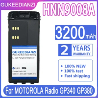 GUKEEDIANZI Battery HNN9008A 3200mAh For MOTOROLA Radio GP340 GP380 GP640 GP680 GP320 HT1250 HT750 GP328 GP338 PRO5150 MTX850