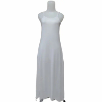 Inner Gamis Tanktop/Daleman Manset Gamis Tali Kecil - Rayon Spandex - Putih, L