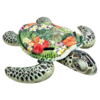 【橘魔法】花朵大海龜坐騎(大童 大人 泳具 泳圈 充氣浮床 水上用品 座船 游泳圈 泳池 游泳 海邊 玩水)