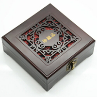 高檔復古色仿紅木質大號鏤空佛珠玉手鐲手串鏈禮品飾品包裝盒子