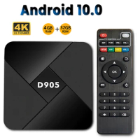 D905 Smart TV Box Android 10.0 4GB 32GB Wifi 2.4G 4K Amlogic S905 Youtube Android TV BOX Set Top Box Media Player Dropship