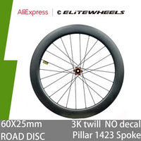ELITEWHEELS BIG SALE Carbon Fiber Wheels 700c Road Bike Wheelset ENT Series Rim Height 60mm