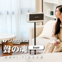 【SANSUI 山水】聲の魂 氣動Hi-Fi 藍牙音響組(SOAIR+立架)