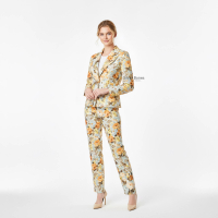 SILVER BONES Camelia Set Blazer & Celana Panjang Formal Look Wanita Atasan Motif Bunga Office Outfit