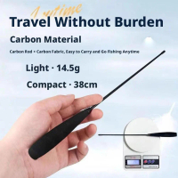 Cần câu micro siêu ngắn, cần bỏ túi di động, cần carbon Tanago nhẹ, trọng lượng 14,5 g, chiều dài đó