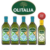 【Olitalia奧利塔】玄米油1000mlx4瓶-禮盒組(+純橄欖油500mlx1瓶)