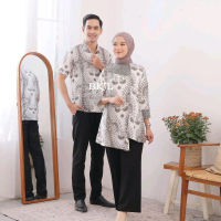 Batik Couple Modern Atasan Blouse Wanita Batik Kerja Kantor