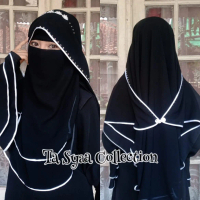 niqab Auliya bisban putih