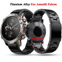 22mm Titanium Alloy Metal Replacement Straps For Amazfit Falcon Watchband Amazfit Falcon Luxury Business Men Bracelet Wristbands