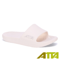 ATTA 舒適幾何紋室外拖鞋-白色