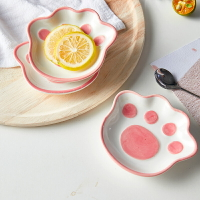 貓爪調料味碟家用日式創意精致小號3寸可愛新款醬油醋菜醬料碟ins