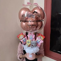 READY KIRIM HARI INI Buket Balon Snack 9 SNACK Buket Snack Buket Kado SMALL Wisuda Ulang Tahun Roseg
