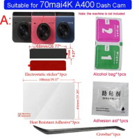 For 70mai a400 Dash Cam Electrostatic Sticker and Heat Resistant Adhesive,Suitable for 70maiA400 heat resistant adhesive 3pcs