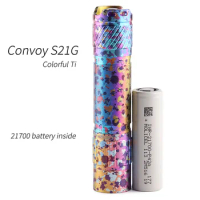 Colorful Ti Convoy S21G 21700 flashlight SFT40 XHP50.3 HI with battery