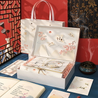 中國風仙鶴手帳本禮盒學生送人網紅全套手賬素材復古風筆記本套裝
