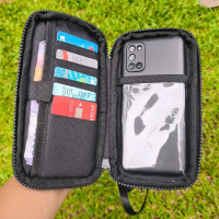 Tas HP Dompet Serbaguna Bahan Cordura Original dengan Zipper YKK Fleksibel untuk HP Kartu Koin dan U