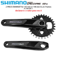 SHIMANO DEORE 12 Speed Crankset for MTB Bike FC-M6100-1 170/175mm 30/32T Chainring 2-pieces Crank Arm BB52 Bottom Original Parts