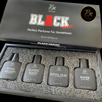 Paket Parfum Cowok Boyroses Black Series 4 Botol Baru Hitam Kotak 35ml Wangi Pria