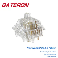 GATERON New North Pole 2.0 Yellow Switch Three Layer 5 Pin SMD RGB Linear DIY Mechanical Keyboard Pre Lubed