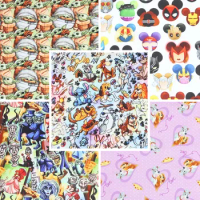 width110cm Disney Lady and the Tramp Avenger Stitch Cotton Fabric DIY Tissue Patchwork Printed Sewing baby Skirts clothes