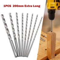 200mm Extra Long Drill Bits High Speed Steel HSS For Metal Drilling 2-10mm Holesaw Hole Saw Cutter Drilling Kit Hole Tool Parts