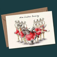 12 Days Quirky Funny Cards Perfect Luxury Christmas Cards Countdown Gift Cards Interesting Greeting Cards for Festive Vacation