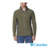 Columbia 哥倫比亞 男款 - UPF50 刷毛半開襟上衣-軍綠 UAE65580AG/HF