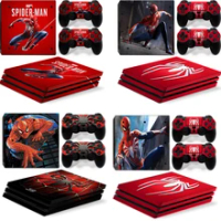 Marvel Spider Man Lron Man Vinyl Skin Sticker for PS4 Pro Console and 2 Controllers Decal Cover Game Accessories