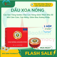10 Hũ Cao Sao Vàng Golden Star 3g, Giảm Nhức Đầu Sổ Mũi Cảm Cúm, Cao Nóng, GIảm Đau Xương Khớp