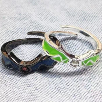 Anime Code Geass Lelouch of the Rebellion Enamel Opening Ring for Men Women Lelouch C.C Couple Rings Lovers Party Jewelry Gifts