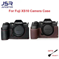 Genuine Leather Camera Half Case for Fujifilm X-S10 Camera Bottom Battery Opening Version Camera Case Fuji XS10 Protective Bag