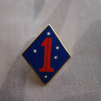 WANG1 US USMC 1ST DIVISION GUADALCANAL COMBAT TEAM IDENTIFICATION BADGE PIN MILITARY