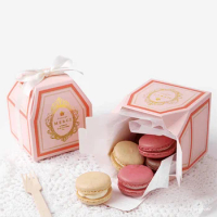 20/50PCS New Kraft Paper Pink Favor Box Wedding Party Favour Gift Candy Boxes Home Party Birthday Gift Packing Supply