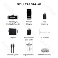 ไมโครโฟนไร้สาย GoChek พร้อมหัวต่อสองแบบ สำหรับถ่ายทอดสด/บันทึกวิดีโอ/บันทึกเสียง/ตัดเสียงรบกวน/เสียง