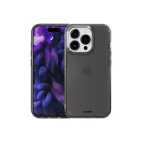 【LAUT 萊德】iPhone 15 Pro Max 晶透保護殼-透黑(支援QI無線充電)