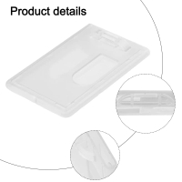 Pemegang Lencana Menegak, 10pcs, Sarung Plastik, dengan Slot Ibu Jari, Pelindung Kad