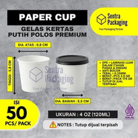 Paper Cup Tebal Gelas Kertas 4oz 120ml 8oz 240ml 12oz 360ml PACK 4oz / 120ml