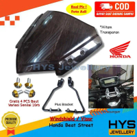 Hys Winsil Visor Honda Beat Street - Windshield Kaca Depan Variasi Motor Plus Breket Bonus Baut Terl